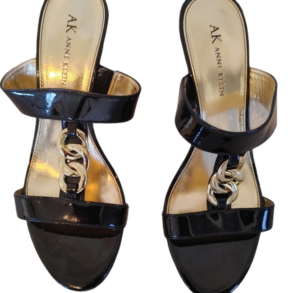 Anne Klein black  sandals.